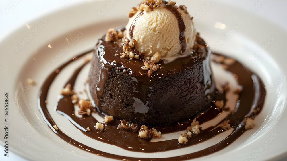 Decadent Chocolate Lava Cake with Vanilla Ice Cream Decadent Chocolate Lava Cake with Vanilla Ice Cream
