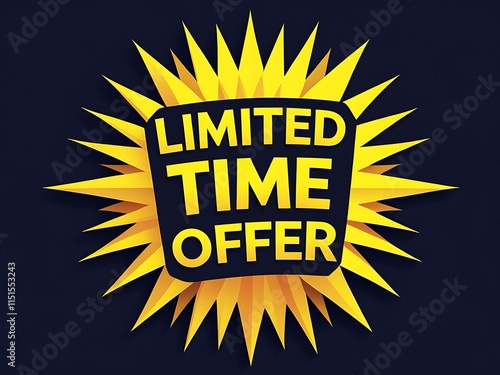 Limited Time Offer Yellow Starburst Design photo