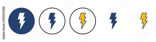 Lightning icon vector. electric icon vector. power icon. energy sign