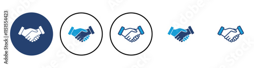 Handshake icon vector. business handshake. contact agreement