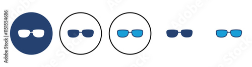Glasses icon vector. Glasses vector icon