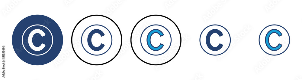 Copyright icon vector. copyright symbols Copyright icon vector. copyright symbols