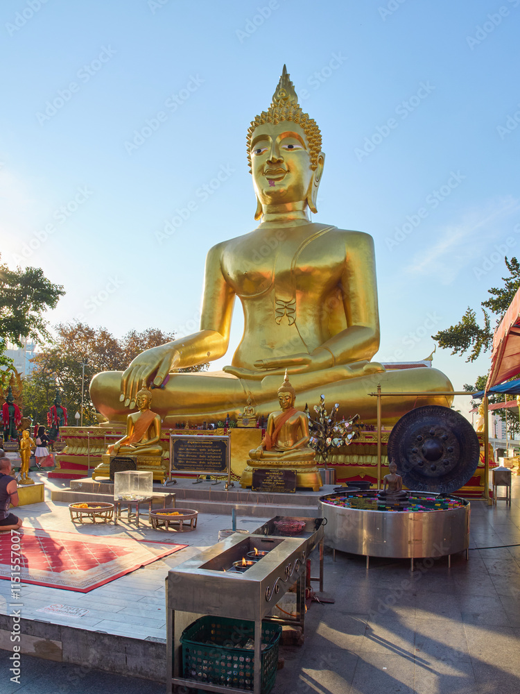The Big Buddha statue on Khao Phra Tamnak (Pattaya hill) in Pattaya, Thailand The Big Buddha statue on Khao Phra Tamnak (Pattaya hill) in Pattaya, Thailand