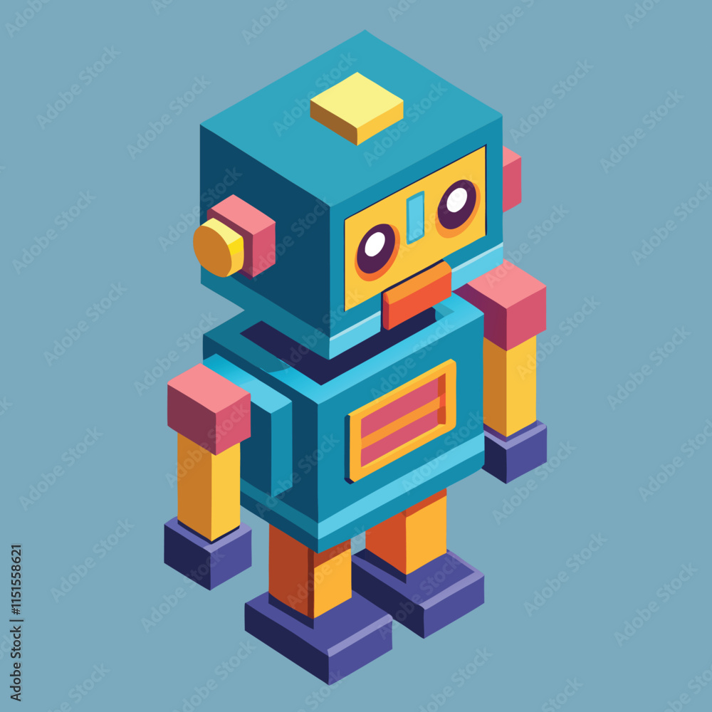 Fototapeta premium 3d render of a blocks with colors