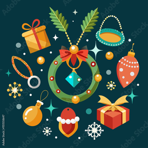 christmas background with gifts