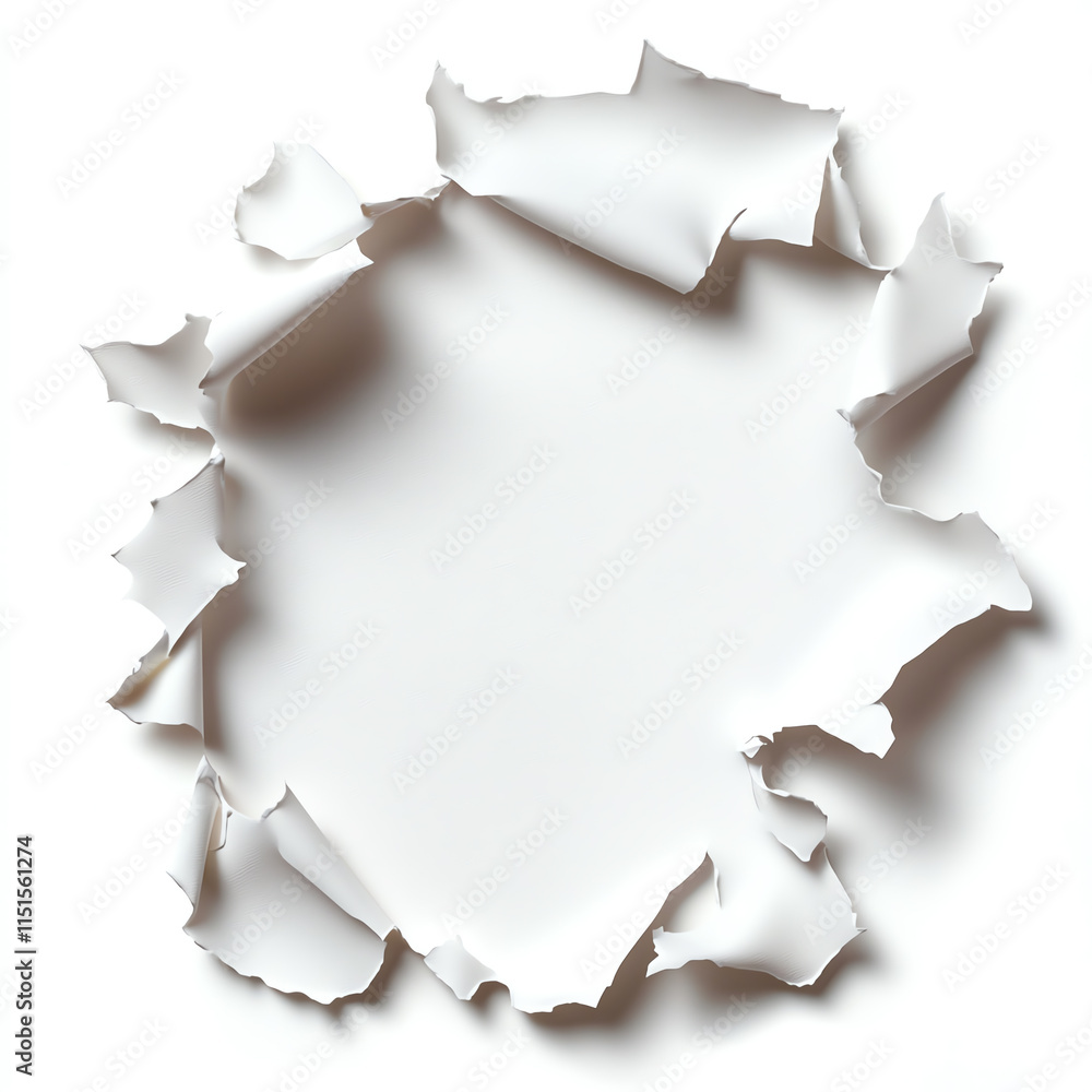 Torn white paper backdrop with jagged edges, ideal for creative designs and presentations. Torn white paper backdrop with jagged edges, ideal for creative designs and presentations.
