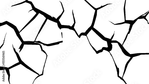 Cracks transparent background. Cracked white background wall crack texture distressed cracked surface grunge wall cracked pattern on white and transparent background.