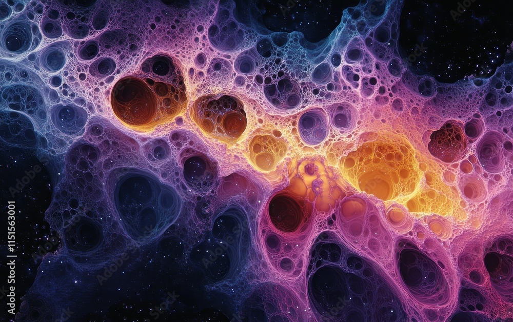 fractals pulsing with vibrant color, expanding outward in space. Generative AI fractals pulsing with vibrant color, expanding outward in space. Generative AI