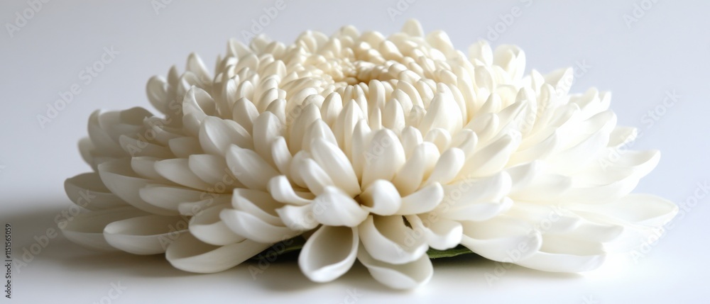 close up of a white chrysanthemum flower close up of a white chrysanthemum flower