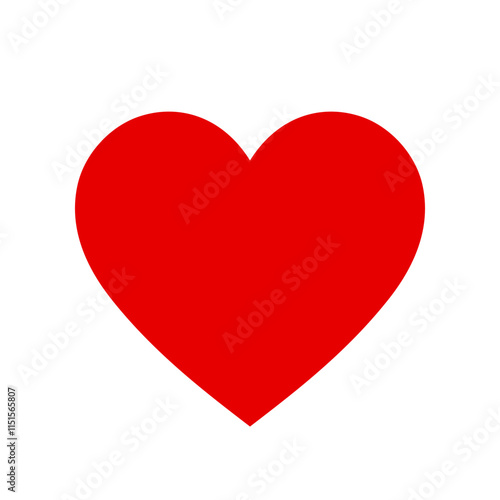 Red Heart Icon. Stylised heart shape isolated on white background. Free Download Red Heart Icon. Stylised heart shape isolated on white background. - GFXLoad