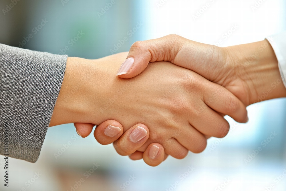 Two hands shaking in a business meeting Two hands shaking in a business meeting