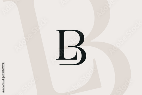 BL or LB letter logo icon design. Classic style luxury initials monogram.