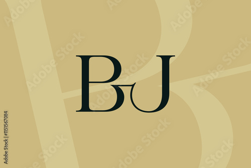 BJ or JB letter logo icon design. Classic style luxury initials monogram.