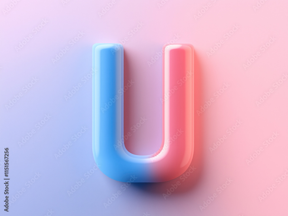 Contemporary Neumorphic Logo Design: Glossy Pink and Blue Letter U for a Unique, Modern Brand Identity with a Soft 3D Aesthetic Contemporary Neumorphic Logo Design: Glossy Pink and Blue Letter U for a Unique, Modern Brand Identity with a Soft 3D Aesthetic