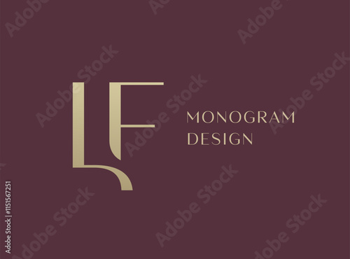 Fotografia LF letter logo icon design