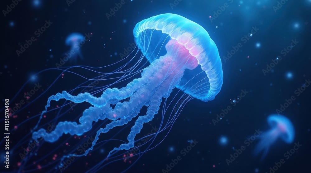 Translucent Jellyfish Illustration Translucent Jellyfish Illustration