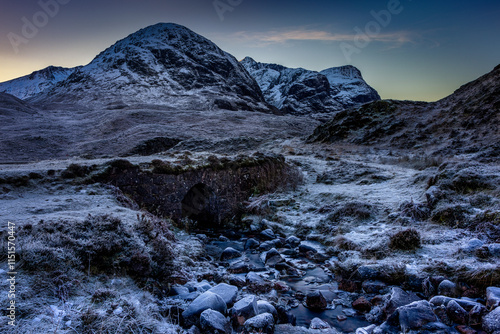 Wallpaper Mural The Old Military Road Glencoe and The Three Sisters in the Highlands of Scotland. Torontodigital.ca