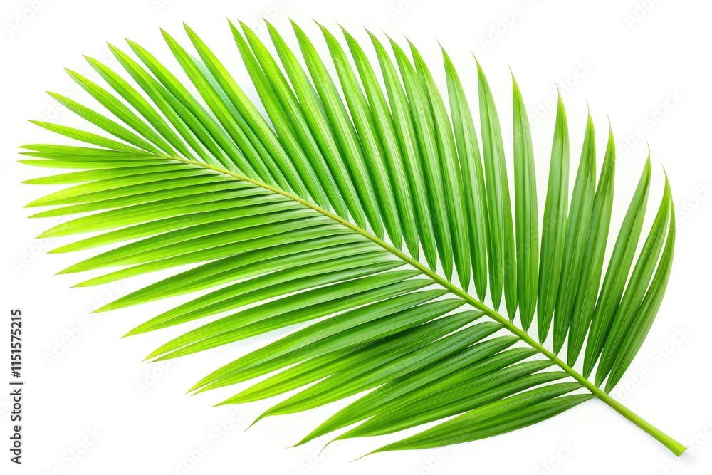 High-resolution PNG of an isolated palm frond, perfect for summer designs and tropical backgrounds. High-resolution PNG of an isolated palm frond, perfect for summer designs and tropical backgrounds.