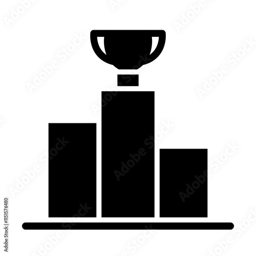 Podium glyph icon