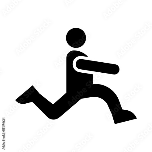 Long Jump glyph icon