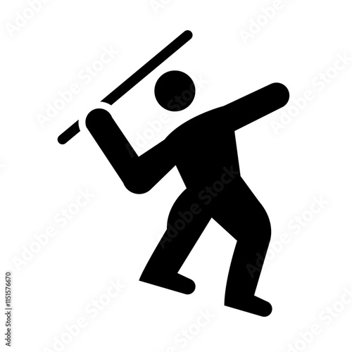 Javelin Throw glyph icon