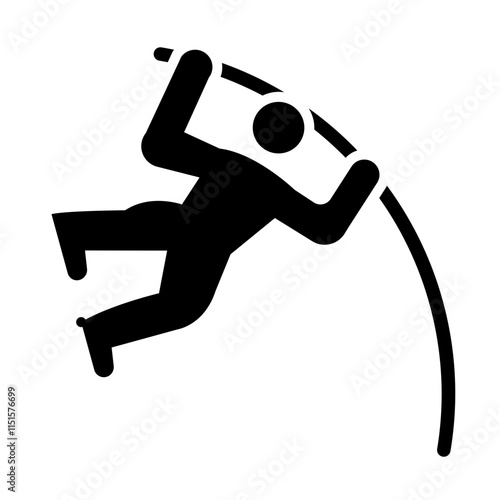 Pole Vault glyph icon