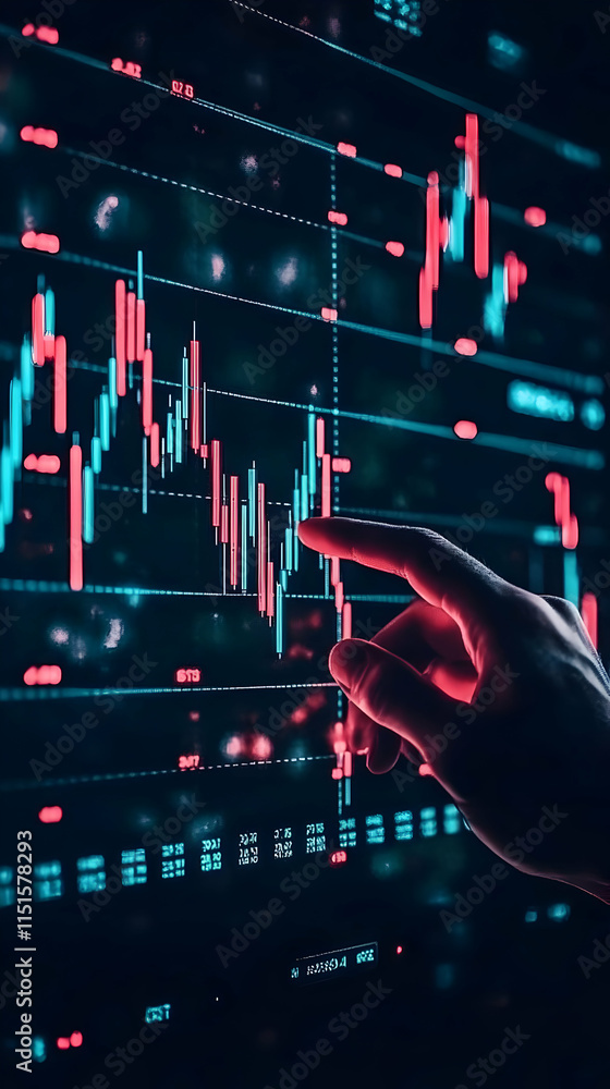 Trading Chart Abstract Background