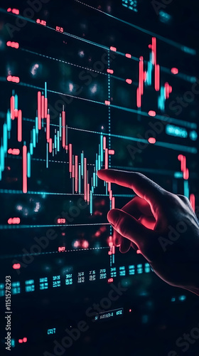 Obraz na płótnie Trading Chart Abstract Background w salonie