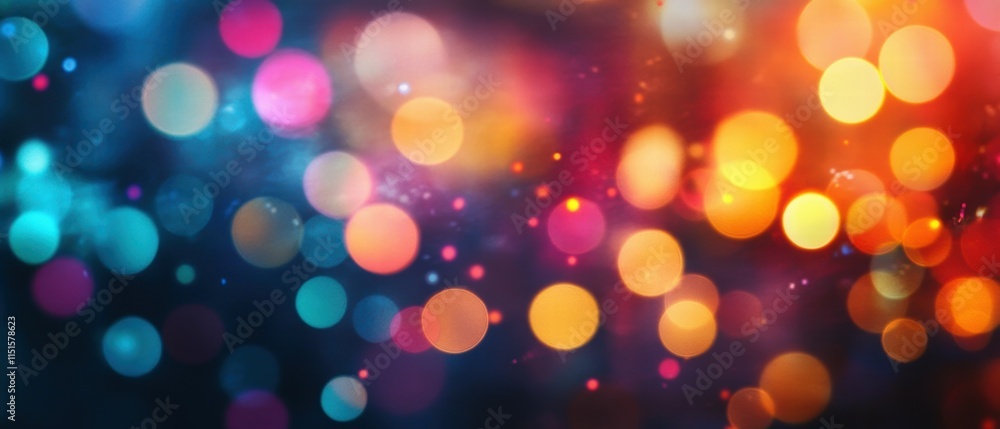 Vibrant Abstract Background with Colorful Bokeh Lights in Vivid Hues Vibrant Abstract Background with Colorful Bokeh Lights in Vivid Hues