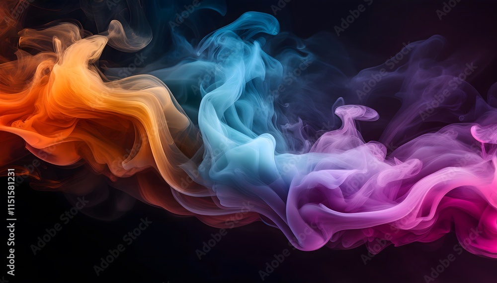 Fototapeta premium humo en colores vibrantes
