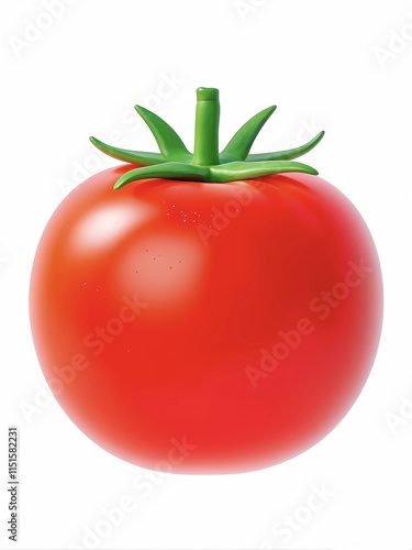 Wallpaper Mural tomato isolated on white background blank,3d cartoon vector Torontodigital.ca