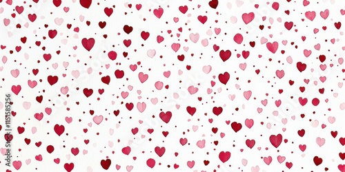 Colorful heart patterns digital art love theme abstract design