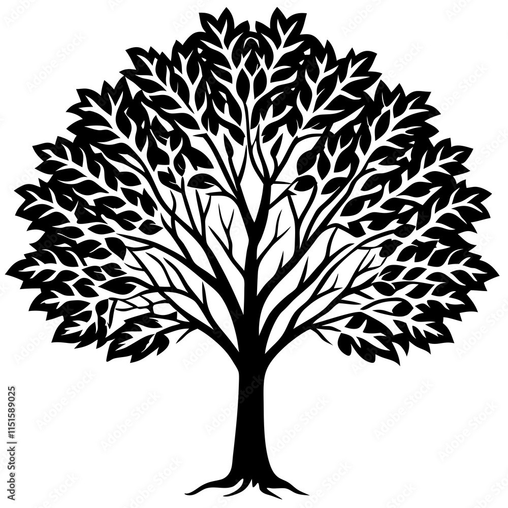 Obraz premium tree silhouette vector