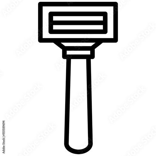 Shaving Razor Icon, Black And White Outline Icon Symbol