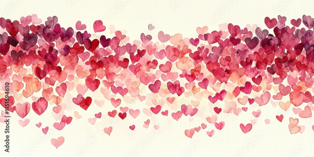 Colorful heart patterns abstract design digital art romantic theme Colorful heart patterns abstract design digital art romantic theme