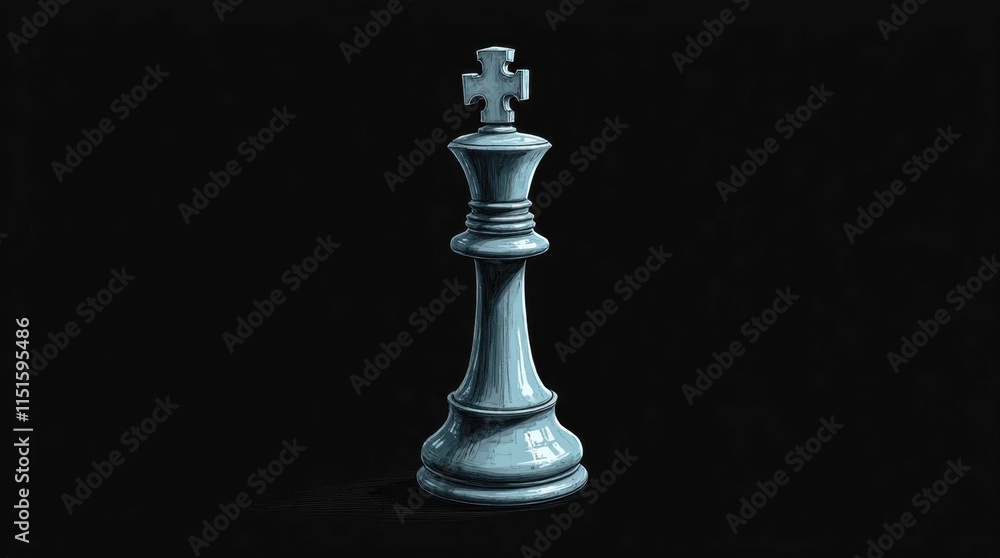 Surreal Chess Piece Illustration Surreal Chess Piece Illustration
