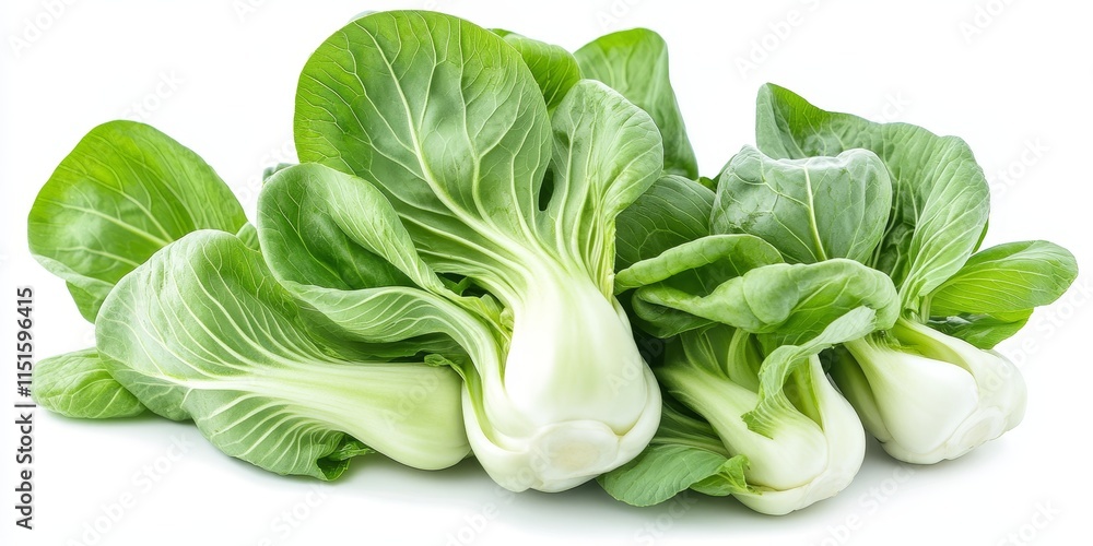 Fresh bok choy, also known as Chinese cabbage, displayed on a white background. This vibrant bok choy represents a healthy addition to meals and showcases the beauty of Chinese cabbage. Fresh bok choy, also known as Chinese cabbage, displayed on a white background. This vibrant bok choy represents a healthy addition to meals and showcases the beauty of Chinese cabbage.