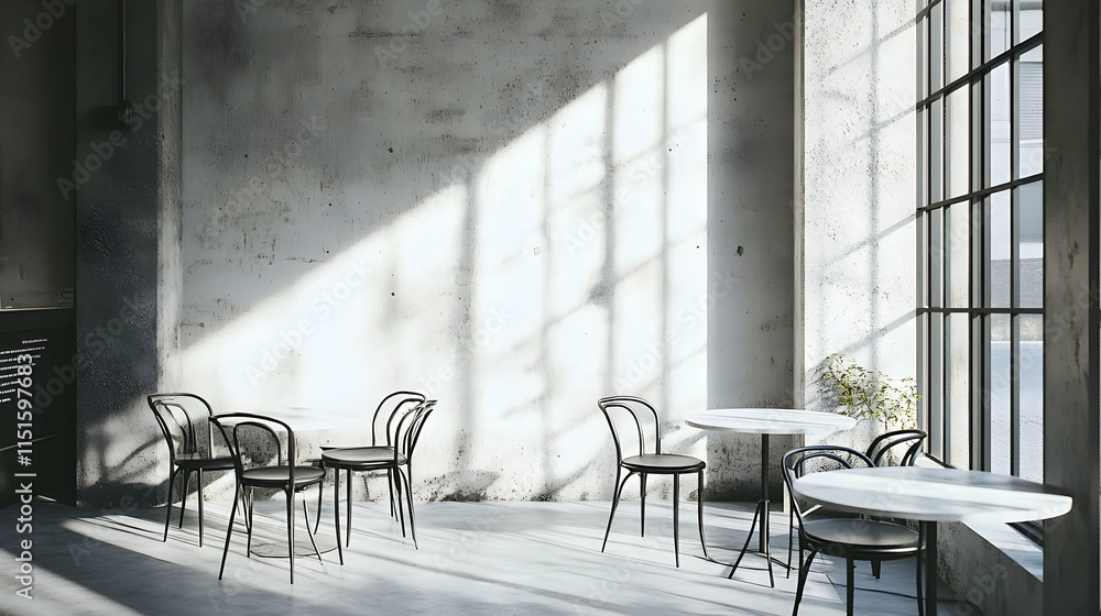 Sunlit Modern Interior: Industrial Loft Design with Minimalist Decor Sunlit Modern Interior: Industrial Loft Design with Minimalist Decor