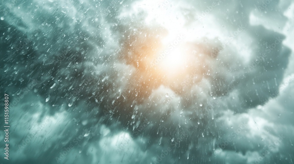 Obraz premium Dramatic heavy storm clouds gathering over ocean high-resolution textures atmospheric environment dynamic viewpoint