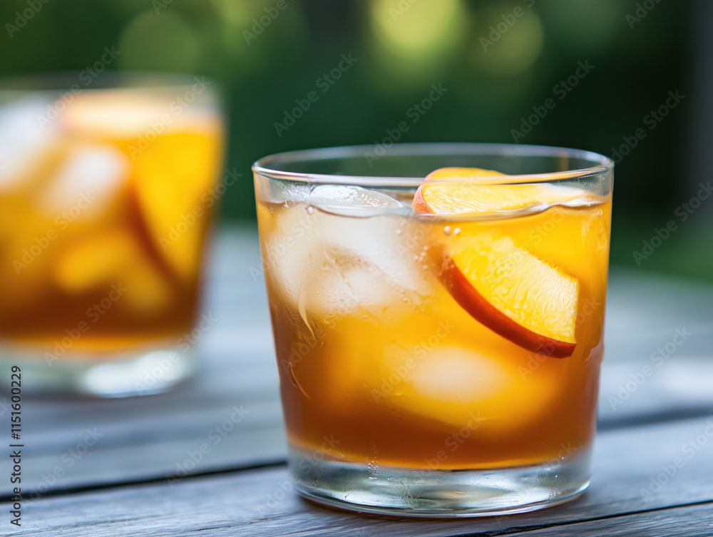 Chill Out with Our Refreshing Iced Peach Tea, Topped with Juicy Peach Slices and Ice – the Ultimate Cool Drink for Hot Summer Days! Chill Out with Our Refreshing Iced Peach Tea, Topped with Juicy Peach Slices and Ice – the Ultimate Cool Drink for Hot Summer Days!