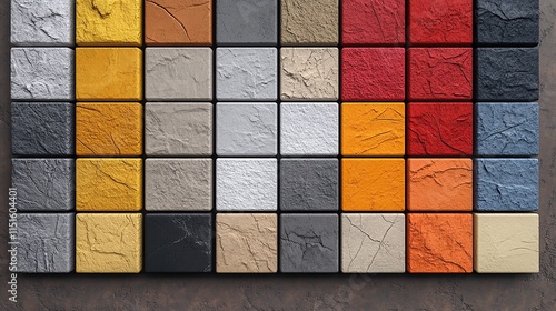 Colorful Square Tiles Texture