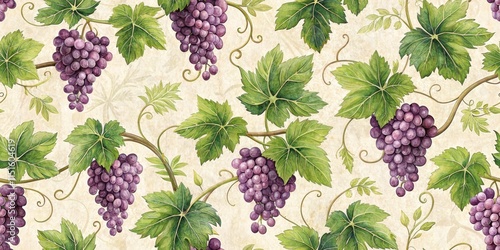Seamless pattern with grapes ,background, wall paper