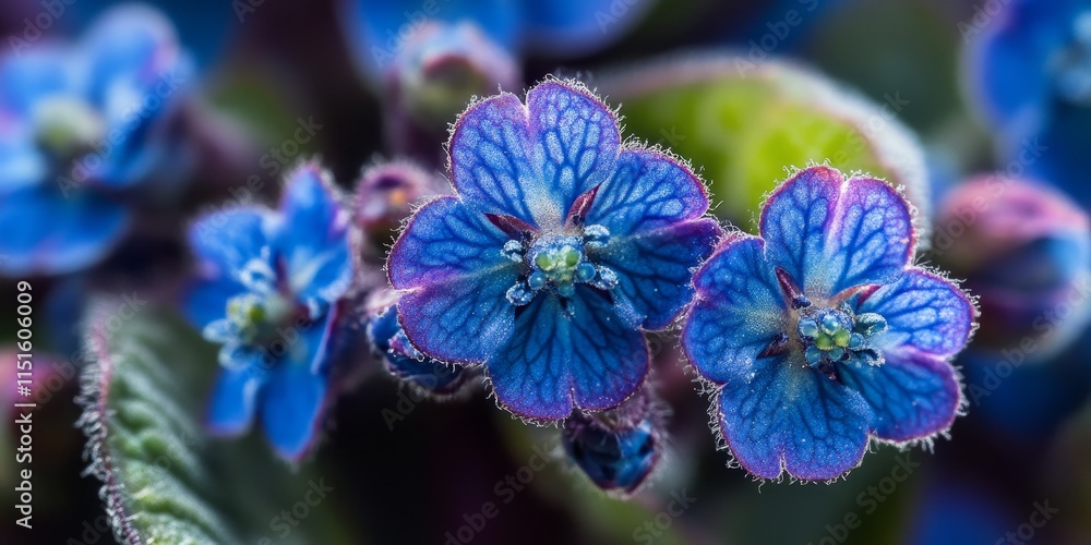 A close up view showcases the delicate beauty of blue green alkanet blossoms, highlighting the intricate details and vibrant colors of blue green alkanet in nature. A close up view showcases the delicate beauty of blue green alkanet blossoms, highlighting the intricate details and vibrant colors of blue green alkanet in nature.