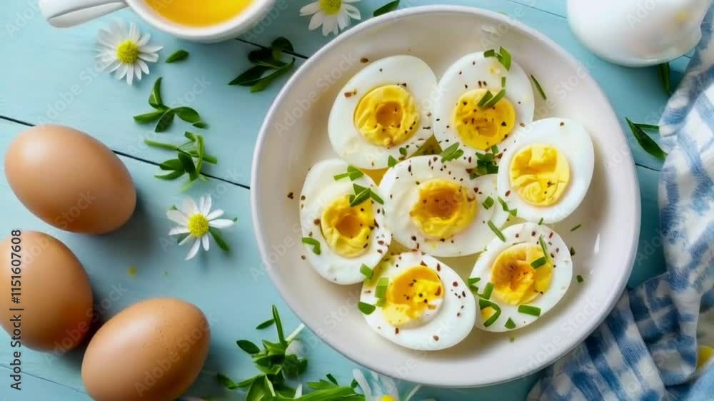 Delicious Boiled Eggs with Herbs and Spices Delicious Boiled Eggs with Herbs and Spices