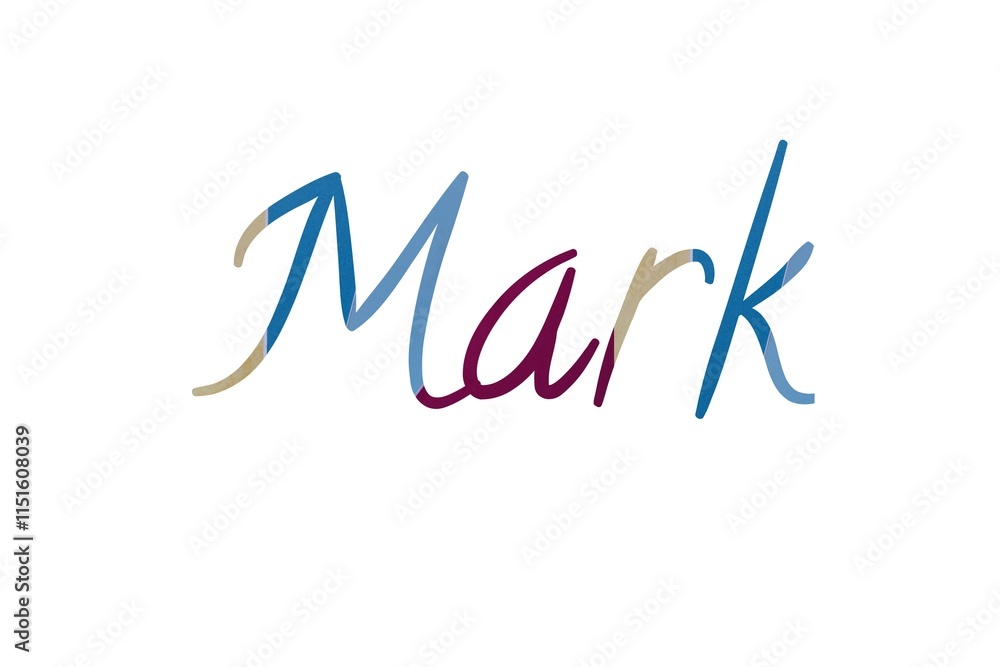Obraz premium the word mark on colorful cardboard