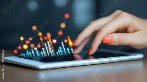 Obraz na płótnie Digital Tablet Analytics Illustration