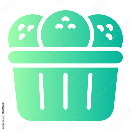 golf basket gradient icon