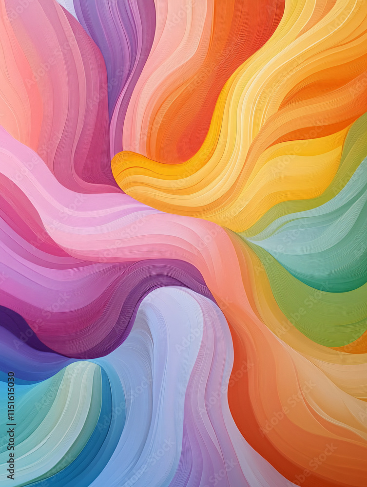 Colorful abstract background with vibrant waves in shades of pink, orange, purple, and blue, creating dynamic and energetic visual experience Colorful abstract background with vibrant waves in shades of pink, orange, purple, and blue, creating dynamic and energetic visual experience