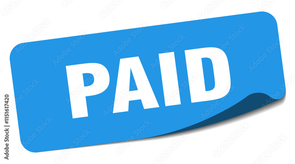 PAID sticker PAID sticker
