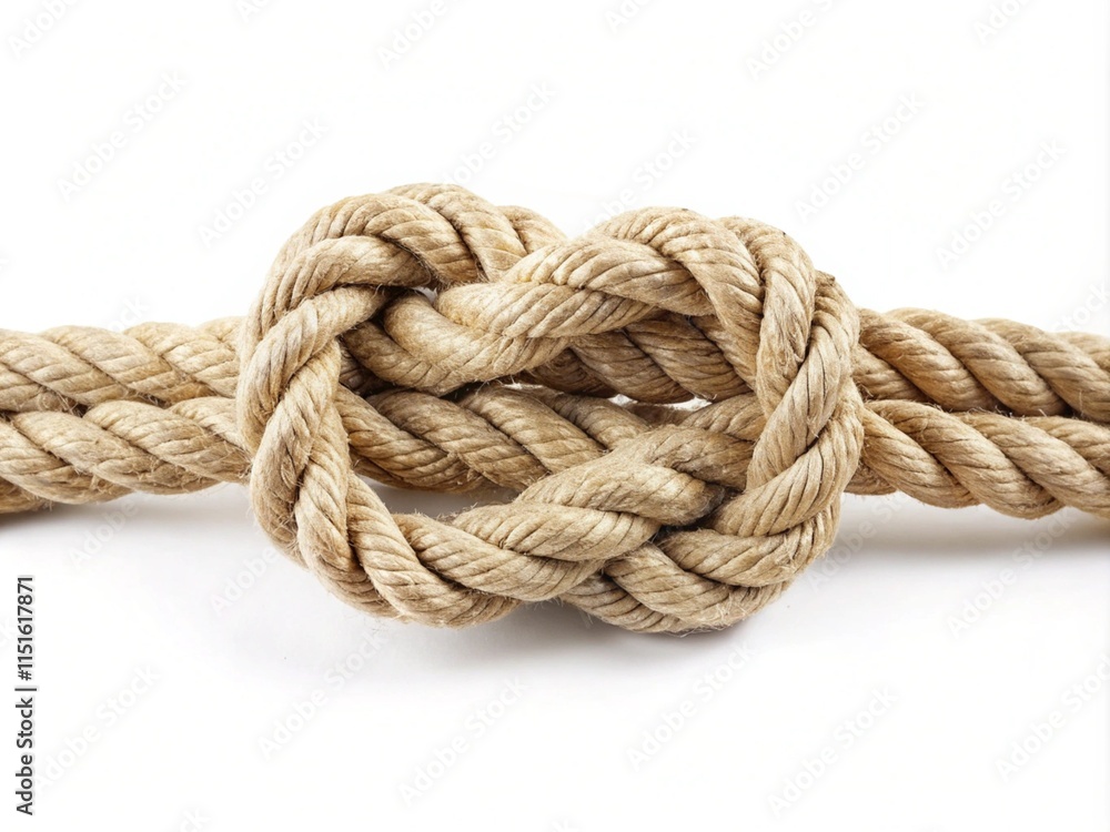 Rope With The Knot Isolated On White Background
Rope With The Knot Isolated On White Background